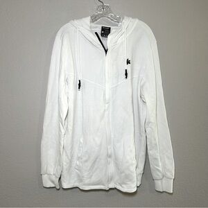 YoungLA White Zip Up Jacket Men's Large Casual Workout Active Lounge Athleisure‎
